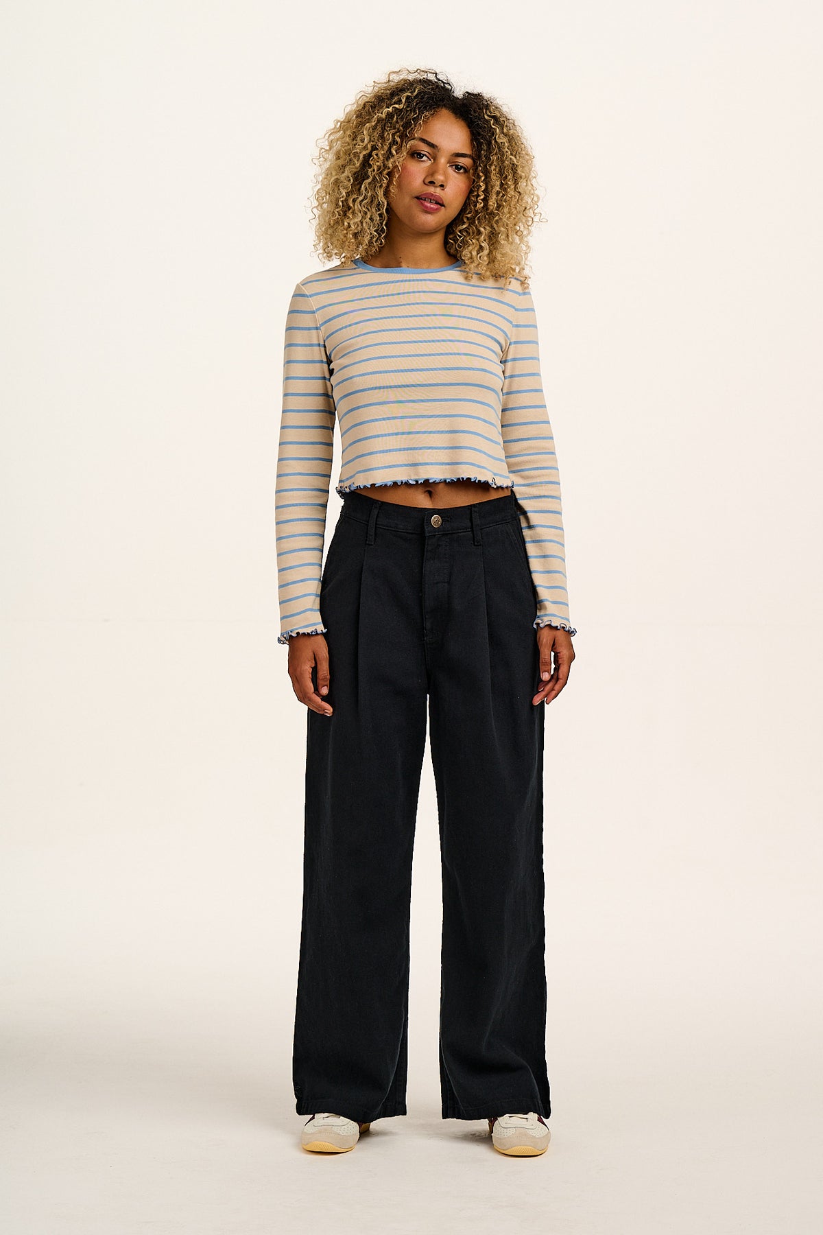Cole - Wide Leg Jeans Organic Cotton Denim in Black