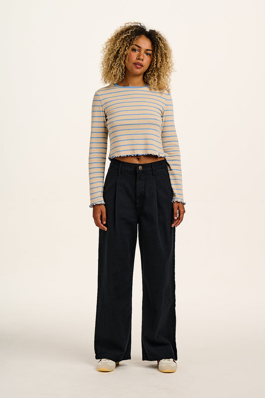 Cole - Wide Leg Jeans Organic Cotton Denim in Black