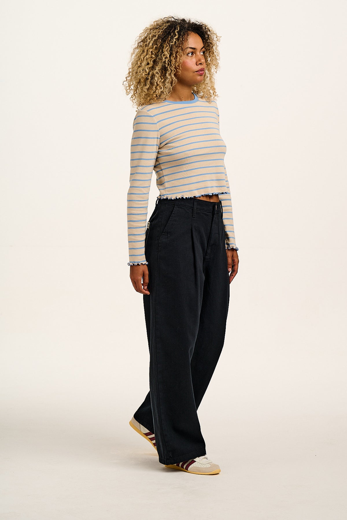 Cole - Wide Leg Jeans Organic Cotton Denim in Black
