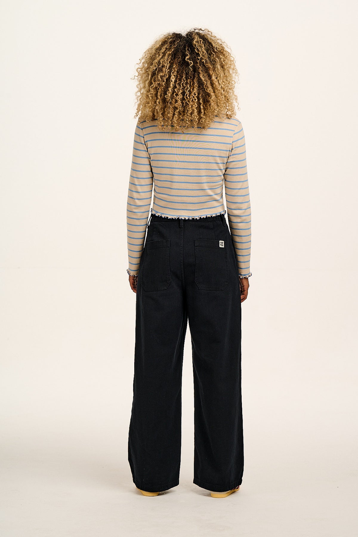 Cole - Wide Leg Jeans Organic Cotton Denim in Black