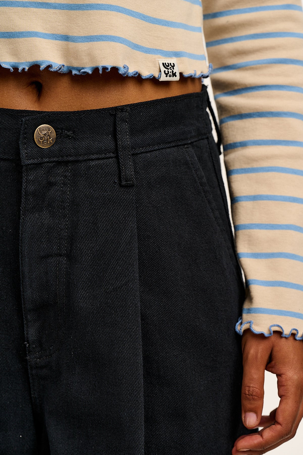 Cole - Wide Leg Jeans Organic Cotton Denim in Black