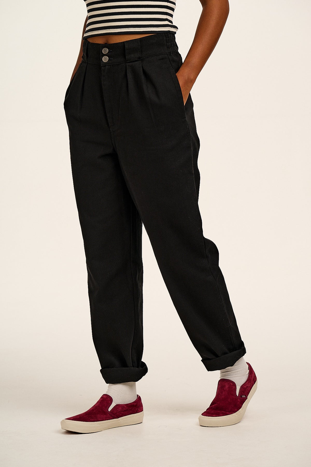 Addison - Cotton Jeans in Black