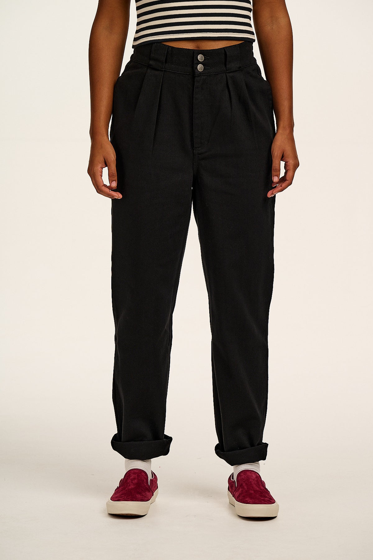 Addison - Cotton Jeans in Black