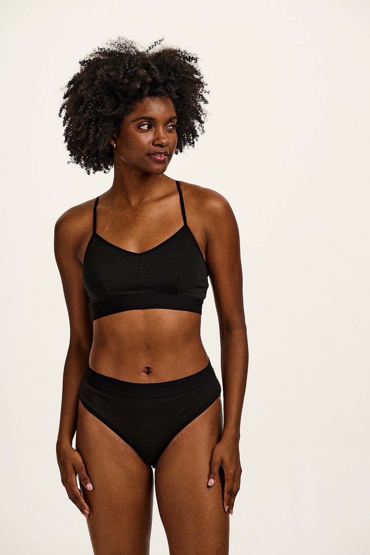 Cora - Bikini Briefs Viscose Blend in Black