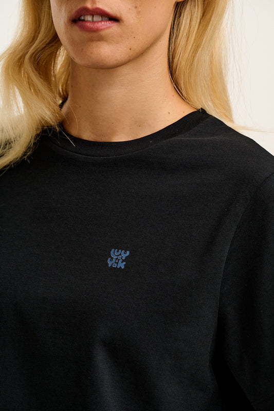 Denver - Cotton T-Shirt in Black