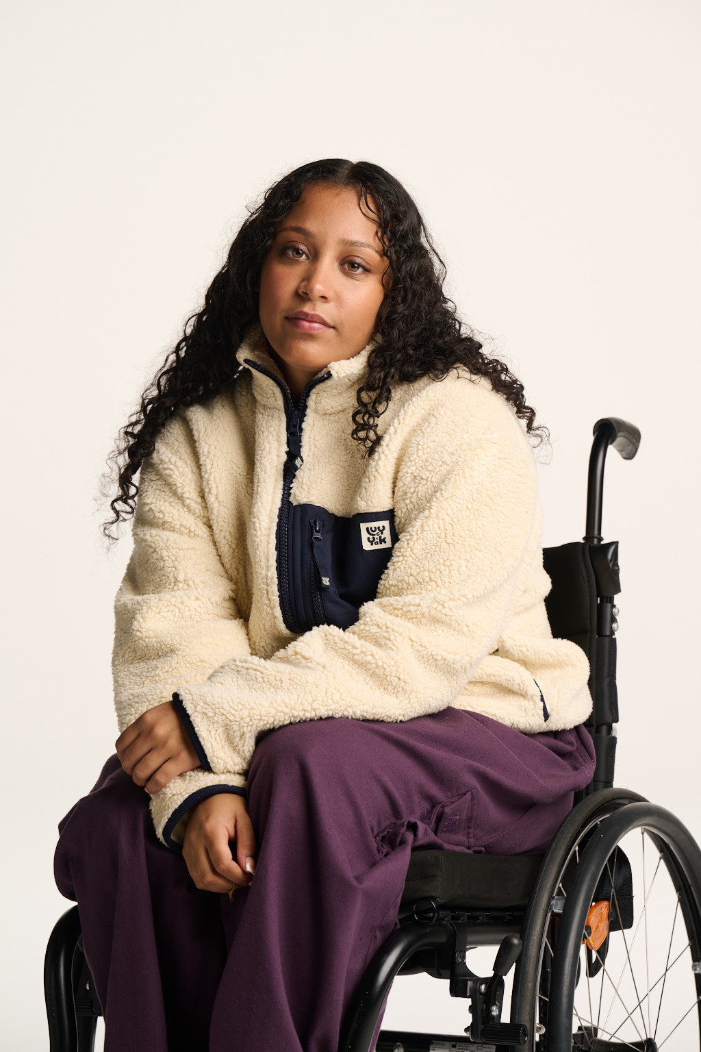 Harper - Borg Fleece Jacket in Cream