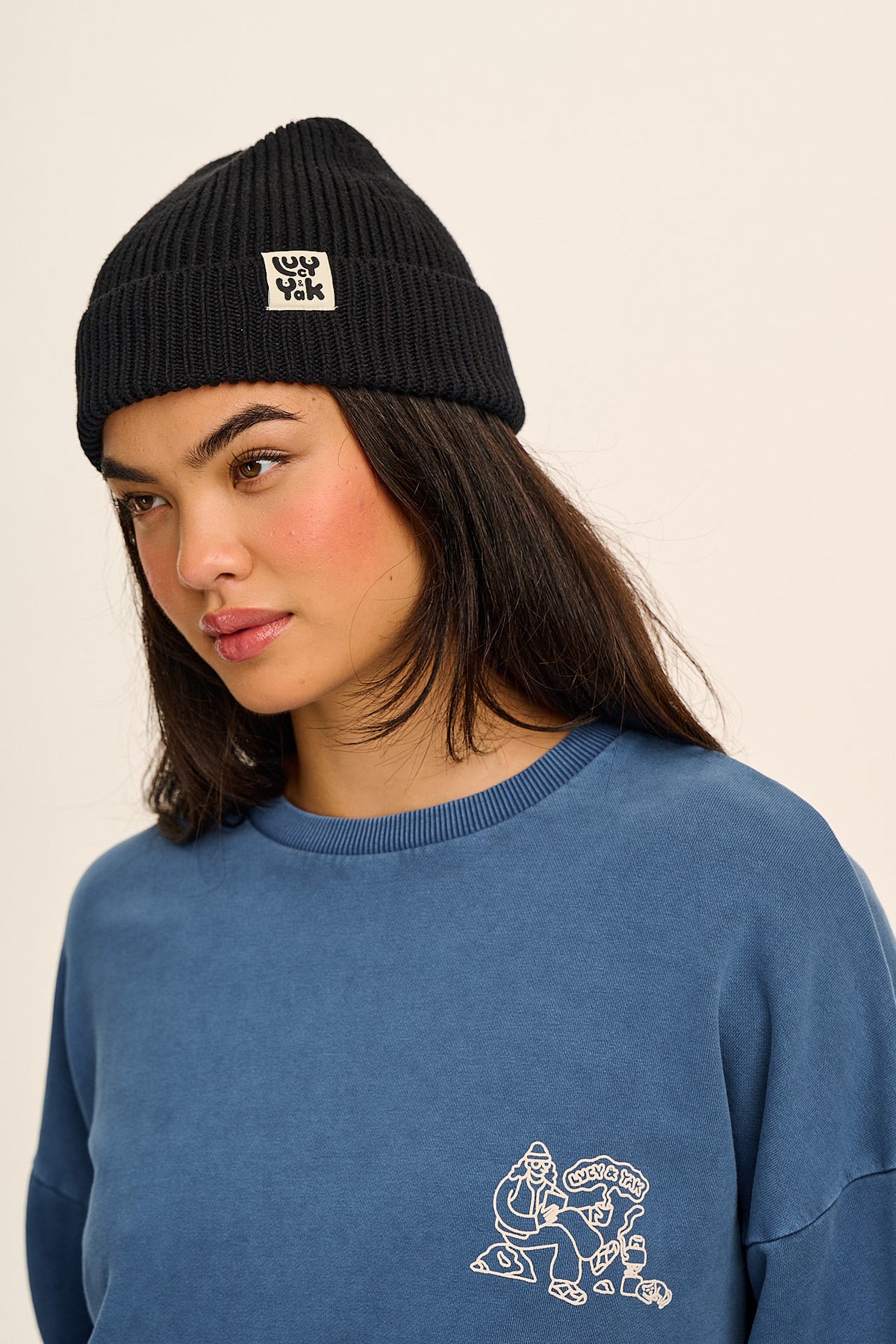 Luca - Beanie Organic Cotton in Black