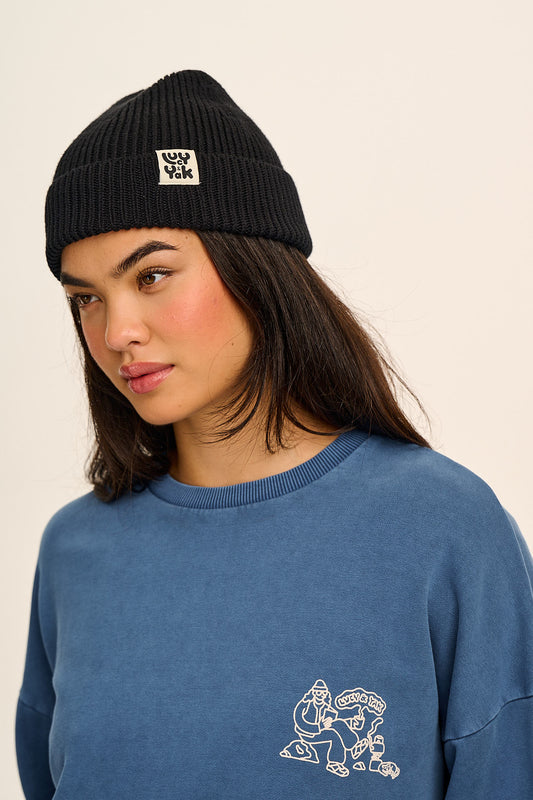 Luca - Beanie Organic Cotton in Black