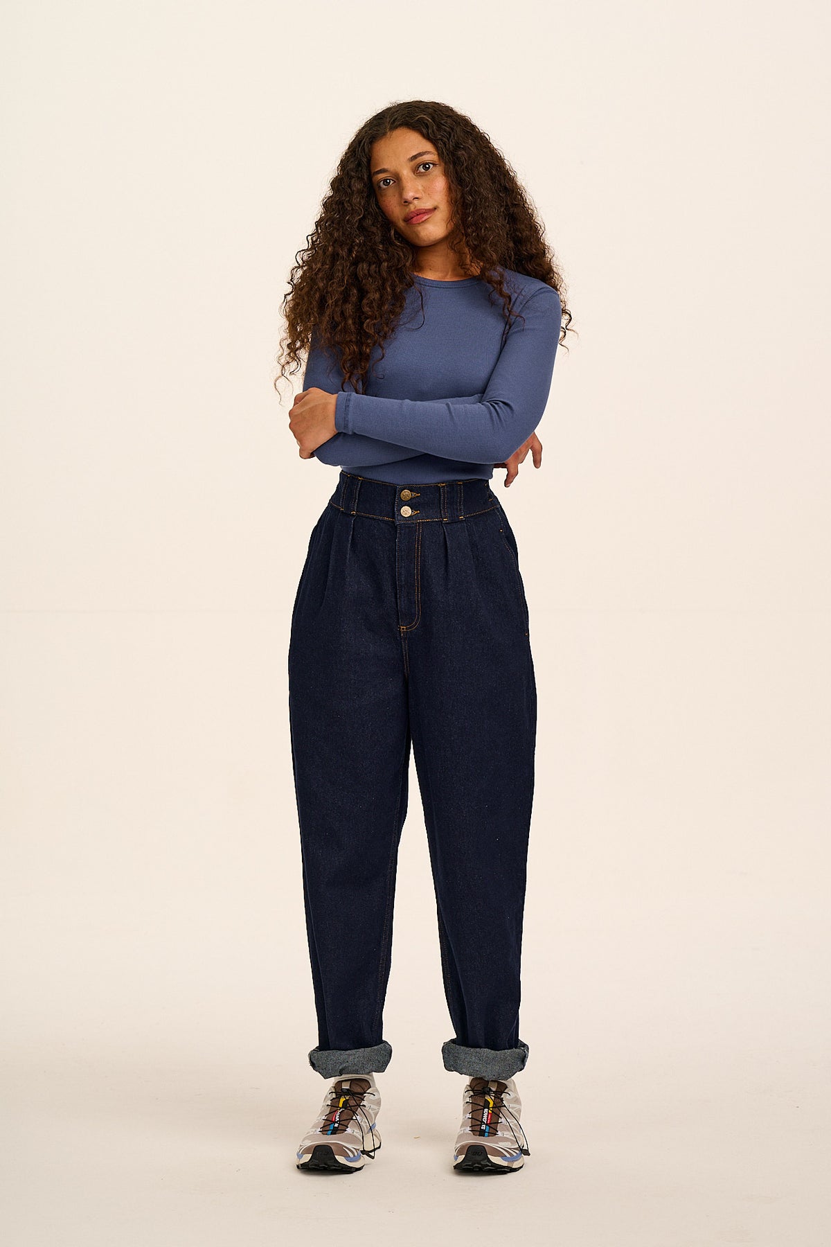 Addison - High Waist Jeans Organic Cotton Denim in Indigo