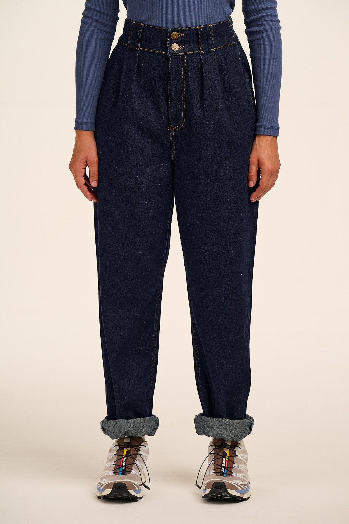 Addison - High Waist Jeans Organic Cotton Denim in Indigo