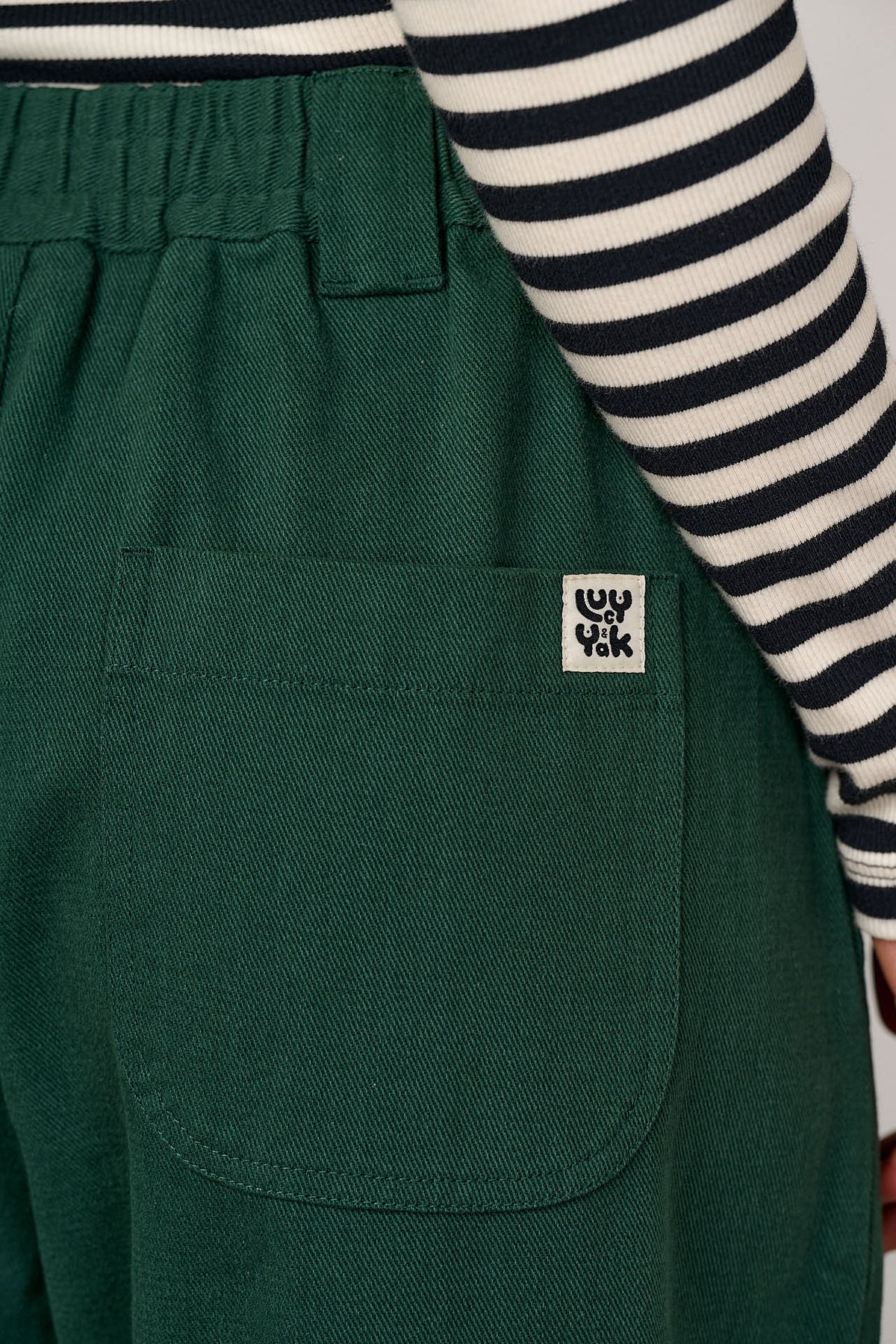 Ashby - Barrel Leg Trousers Organic Cotton in Posy Green