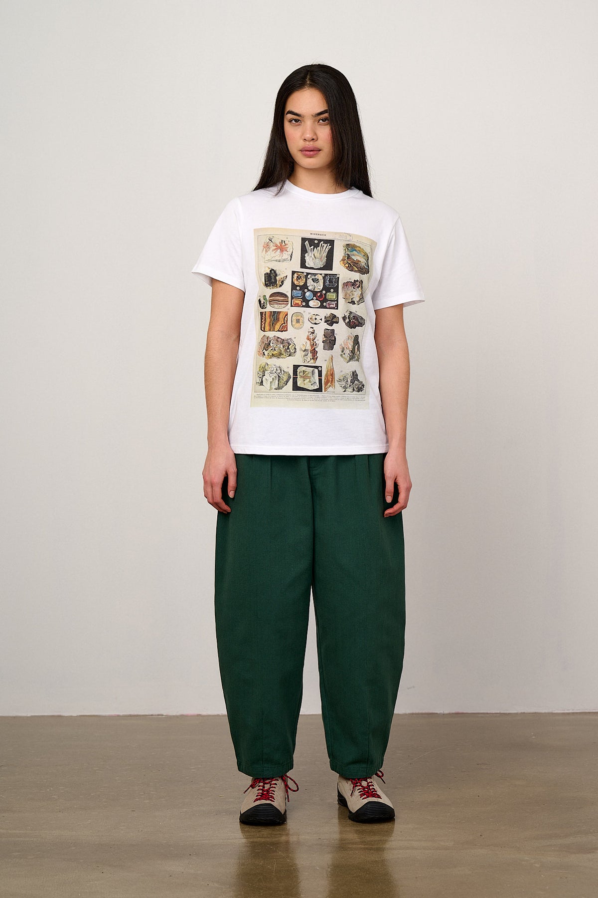 Ashby - Barrel Leg Trousers Organic Cotton in Posy Green