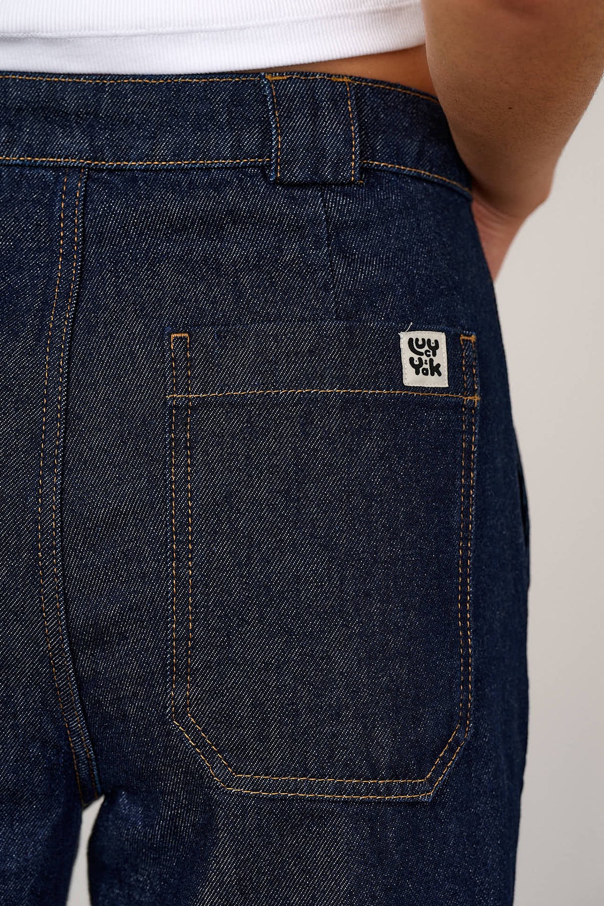 Delores - Wide Leg Jeans Organic Cotton Denim in Indigo