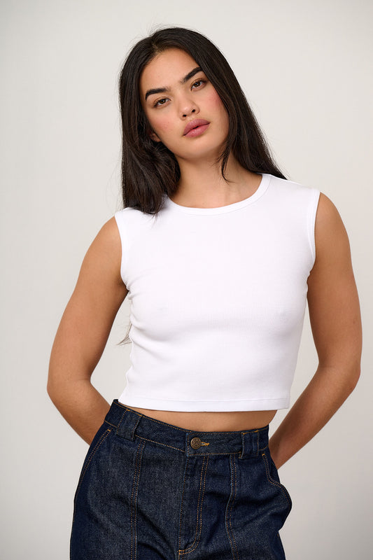 Rue - Tank Top Organic Cotton in White