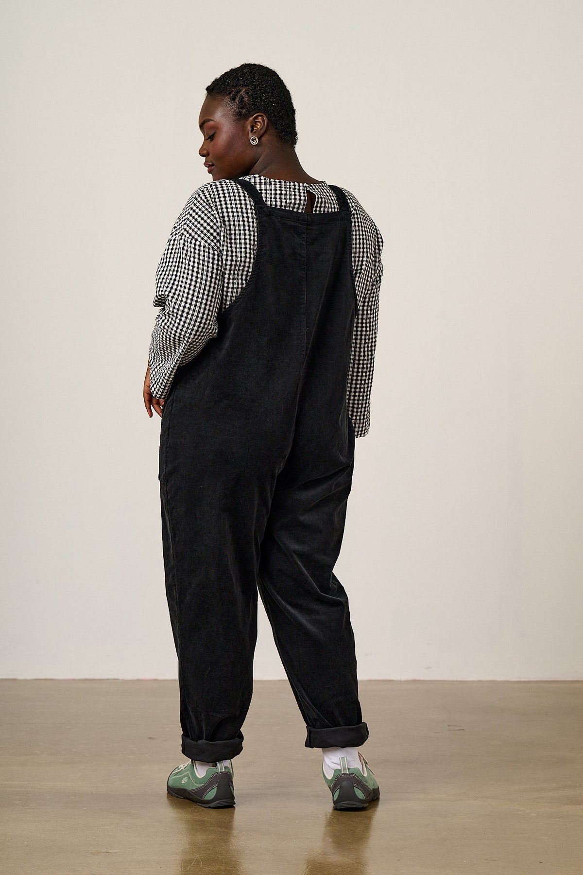 Original - Straight Leg Dungarees Organic Cotton Corduroy in Black