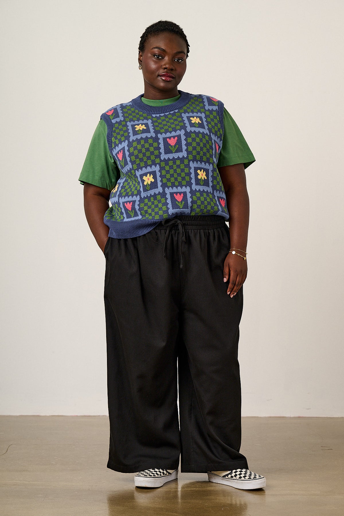 Chuck - Wide Leg Trousers Organic Cotton in Black