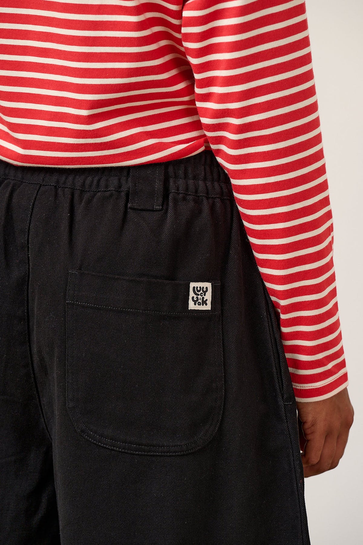 Ashby - Barrel Leg Trousers Organic Cotton in Black