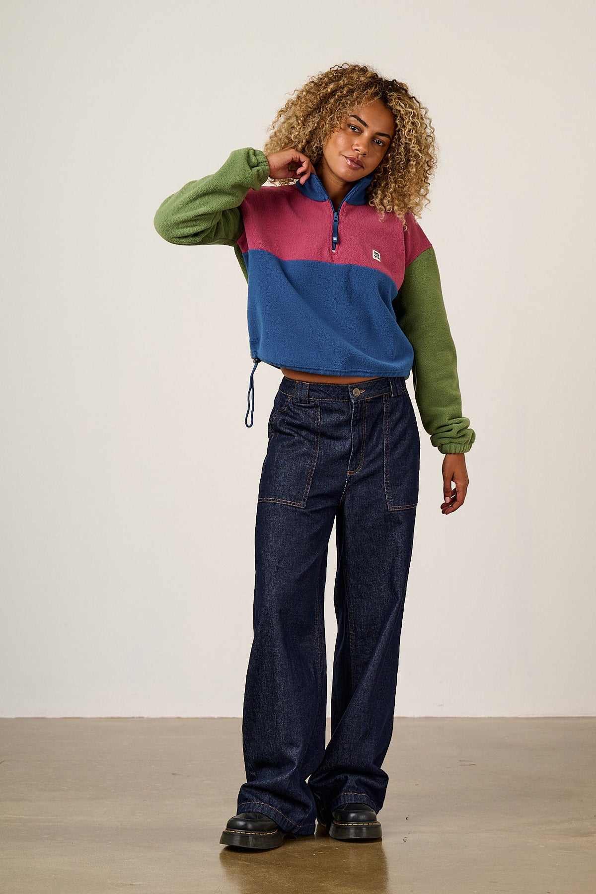 Delores - Wide Leg Jeans Organic Cotton Denim in Indigo