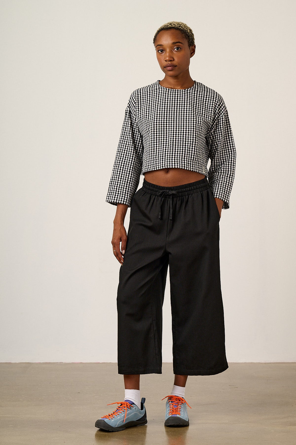 Chuck - Wide Leg Trousers Organic Cotton in Black