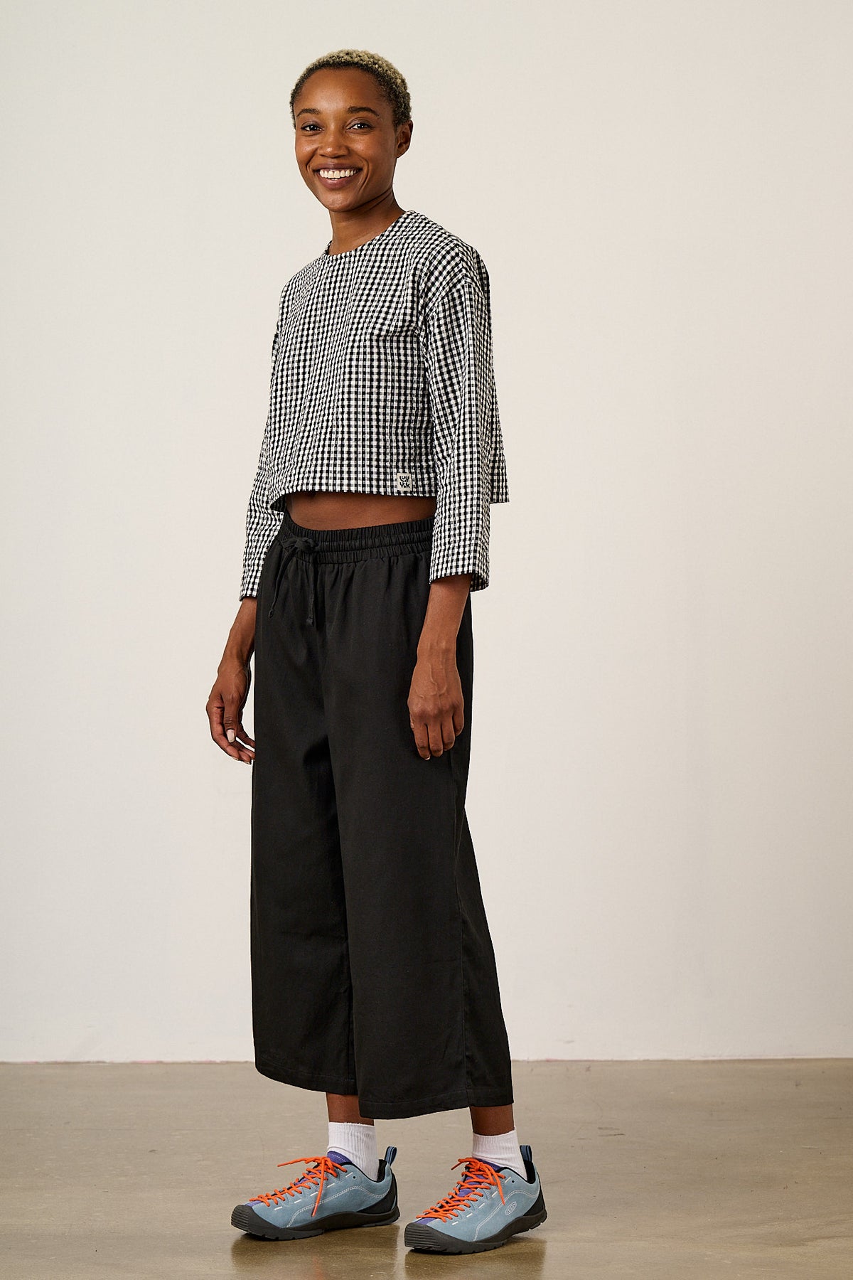 Chuck - Wide Leg Trousers Organic Cotton in Black