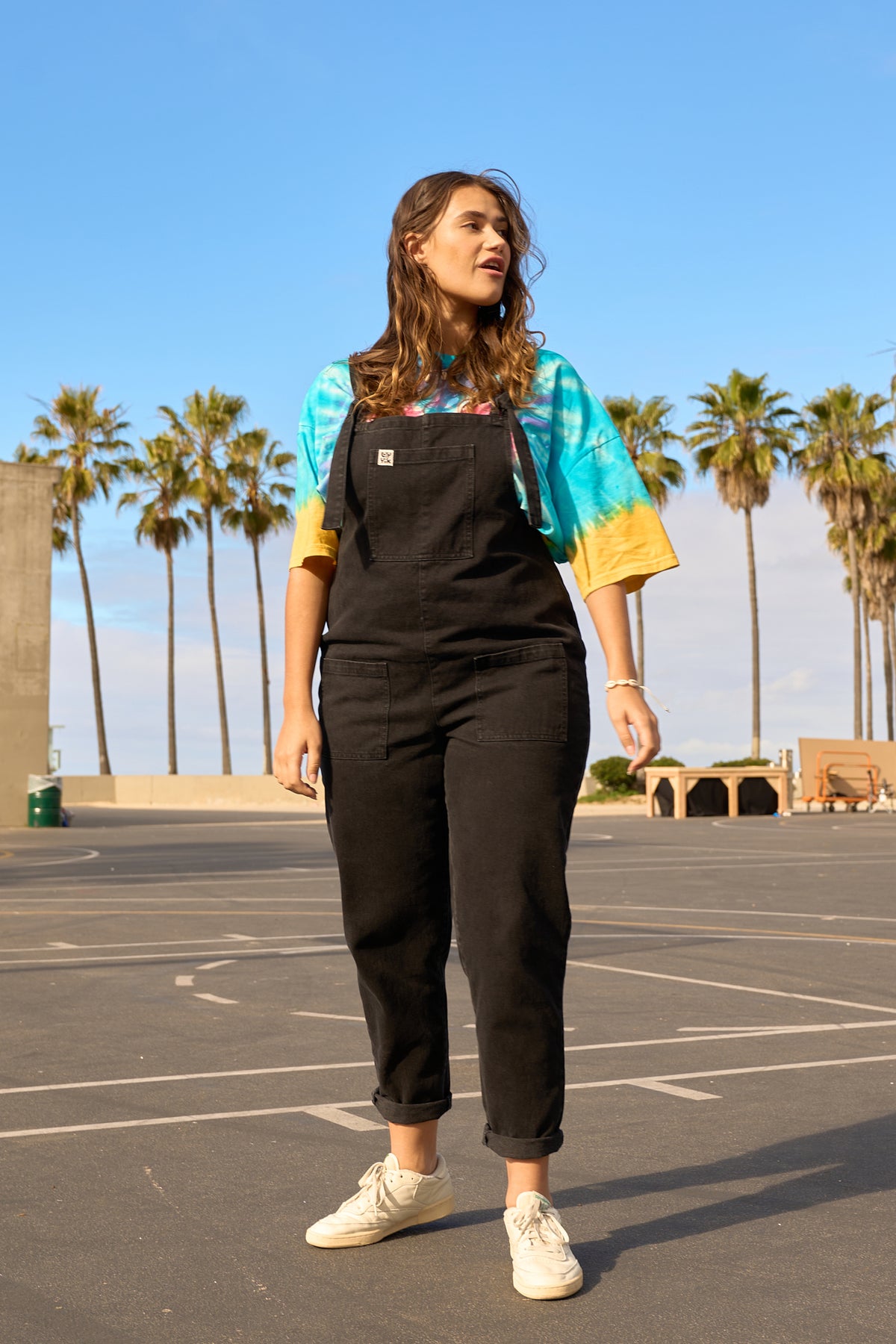 Original - Straight Leg Dungarees Organic Cotton Denim in Washed Black