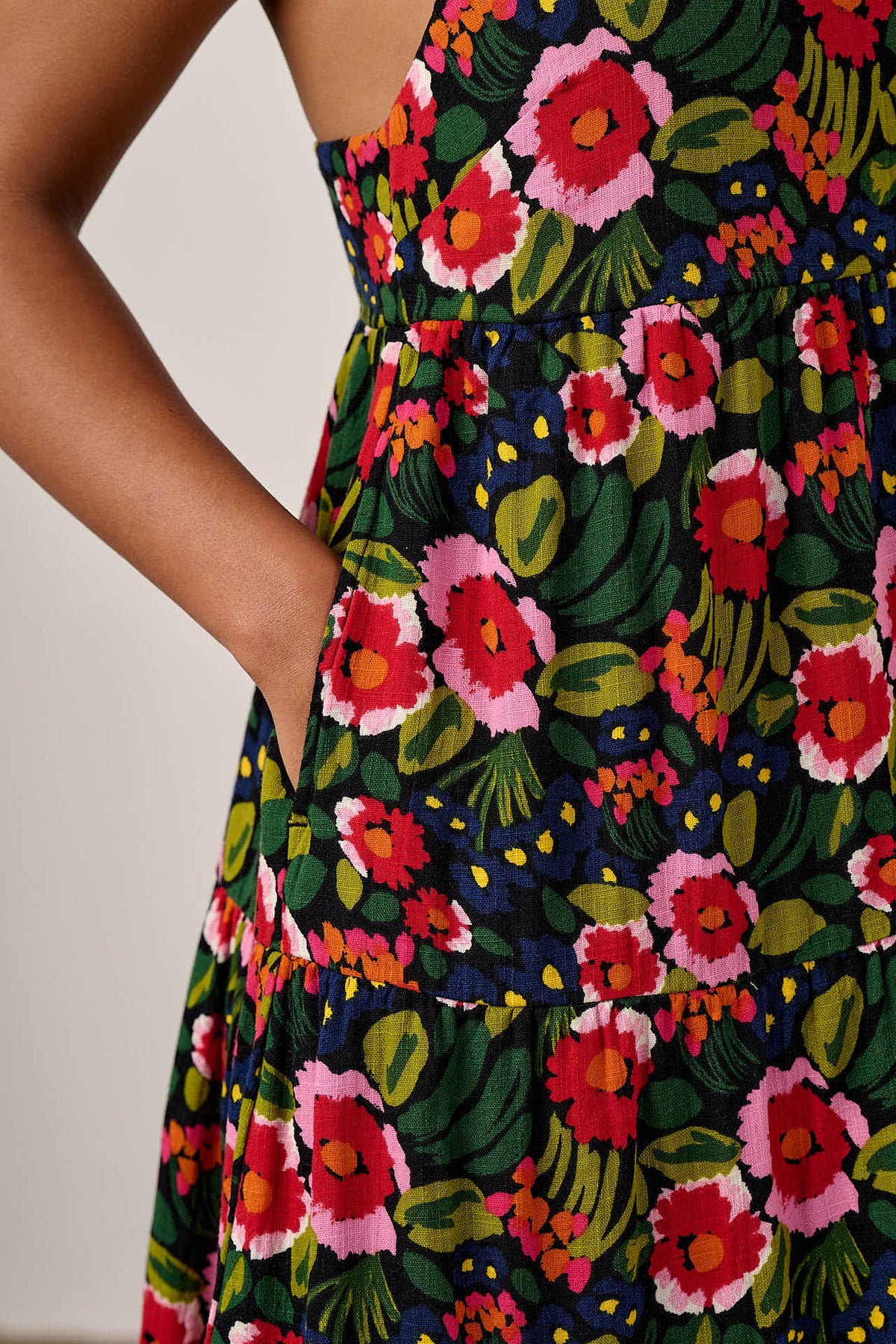 Mable - Cotton Dress in Black Marie