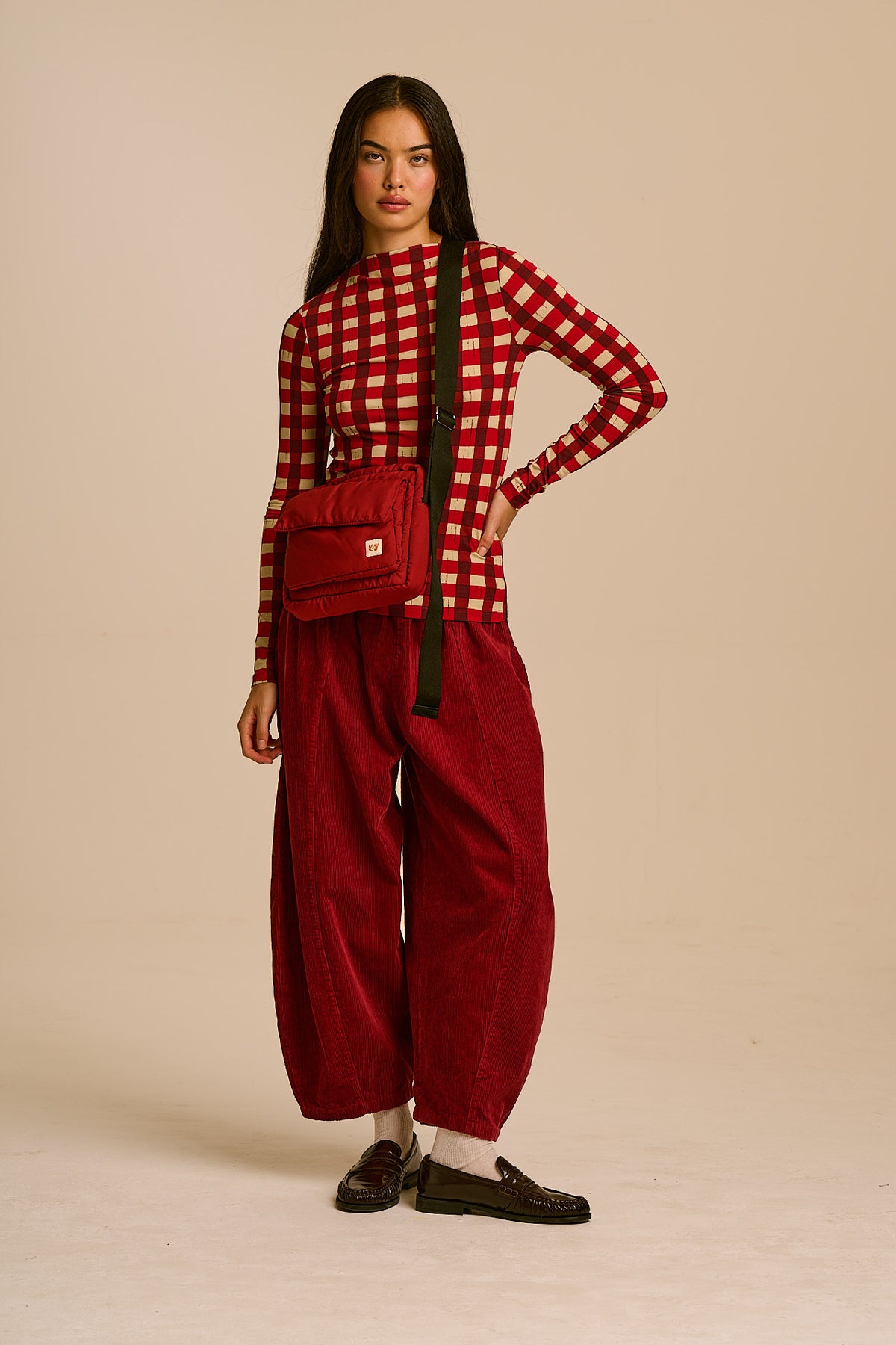 Maddox - Crossbody Bag Recycled Polyester in Maroon