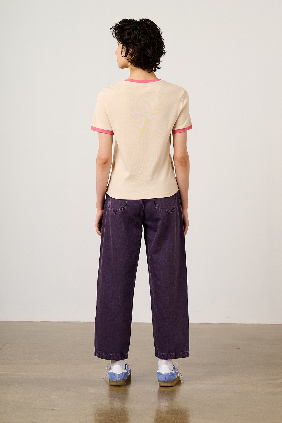Maya - T-Shirt Organic Cotton in Ecru with Tulip Print