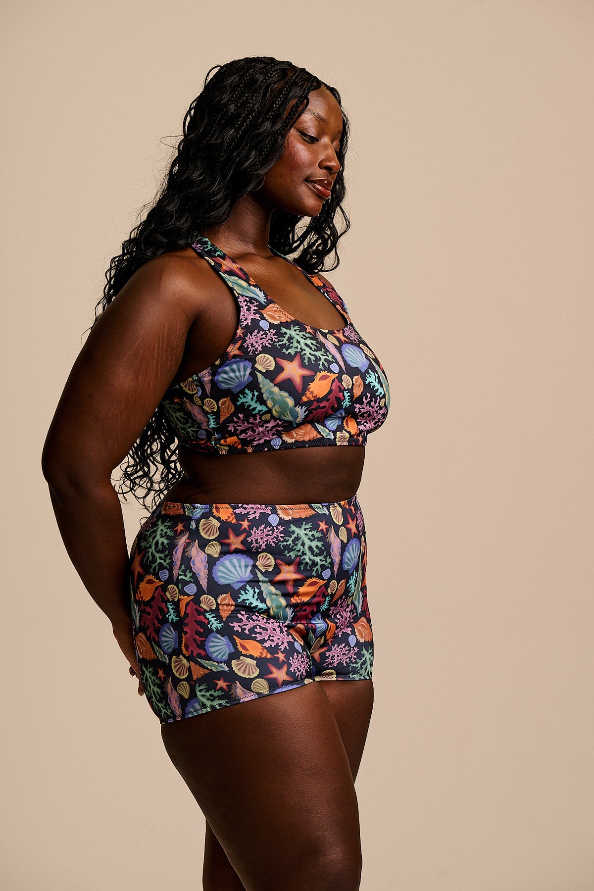 Monte - Bikini Bottom Shorts in Shell Print
