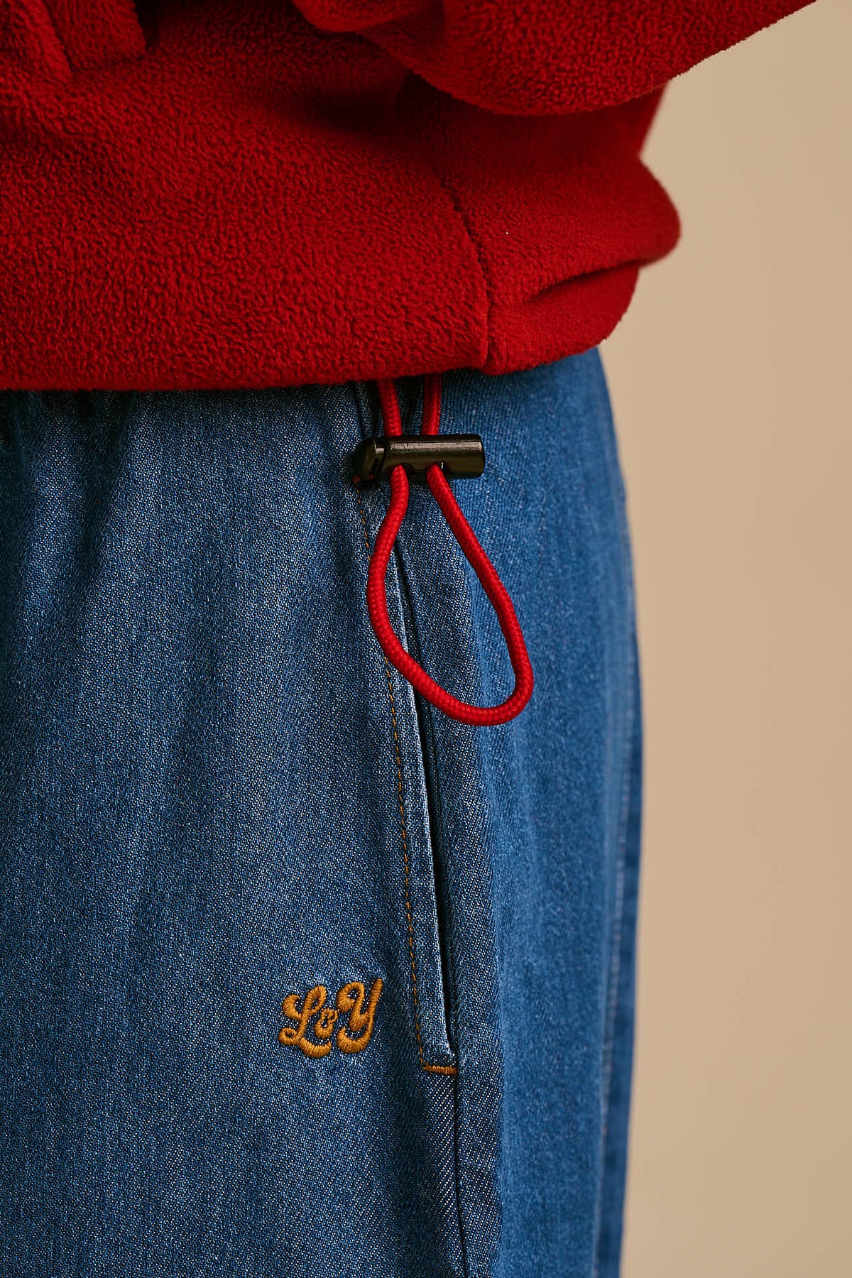 Nicks - Full Zip Fleece Recycled Polyester in Red Dahlia with Fish