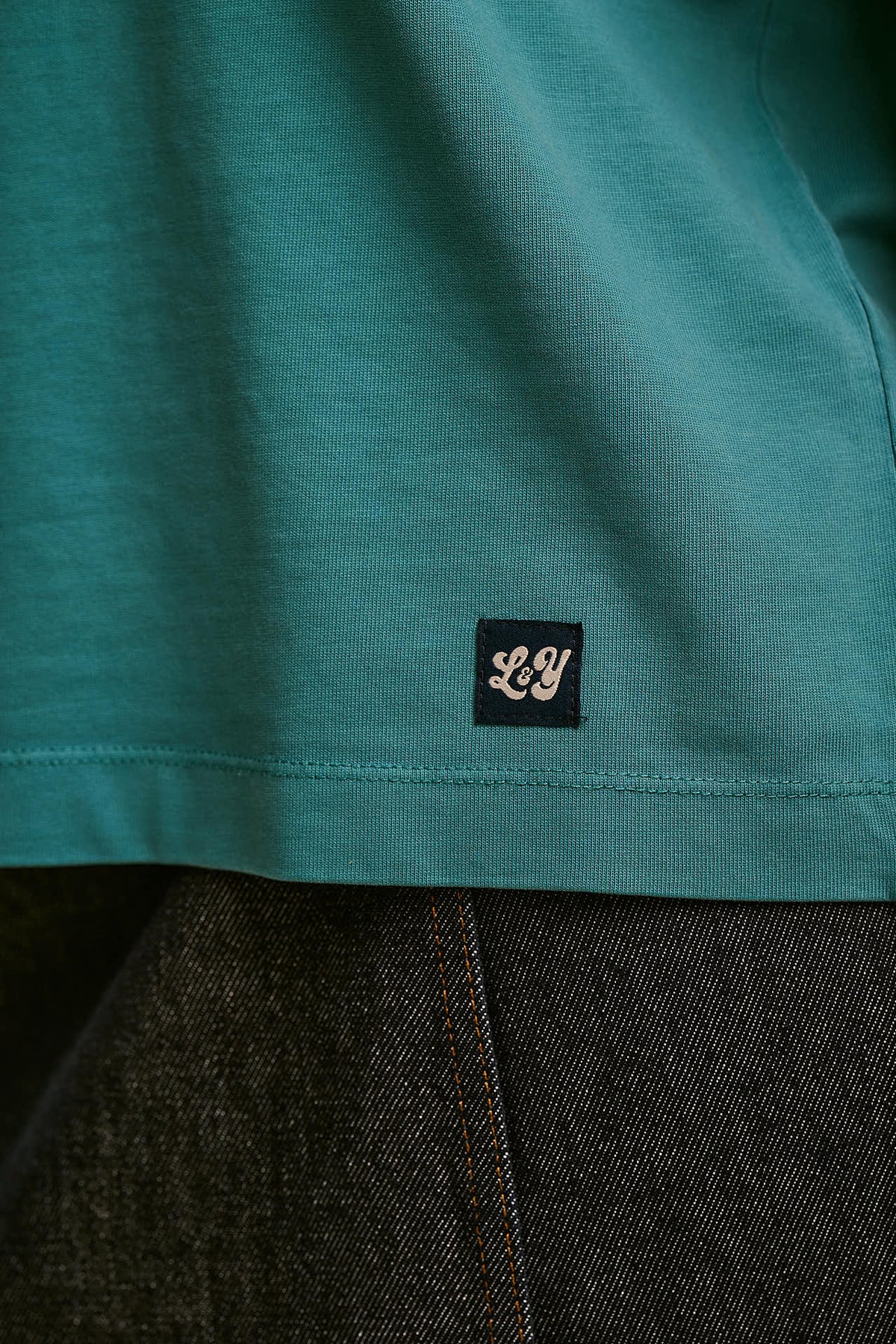 Noa - Boxy T-Shirt Organic Cotton in Washed Dragonfly Blue