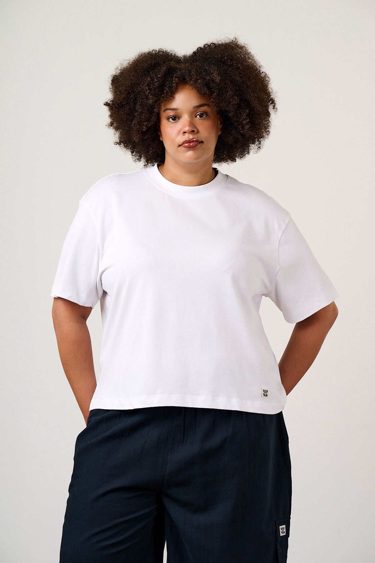 Noa - Boxy T-Shirt Organic Cotton in White