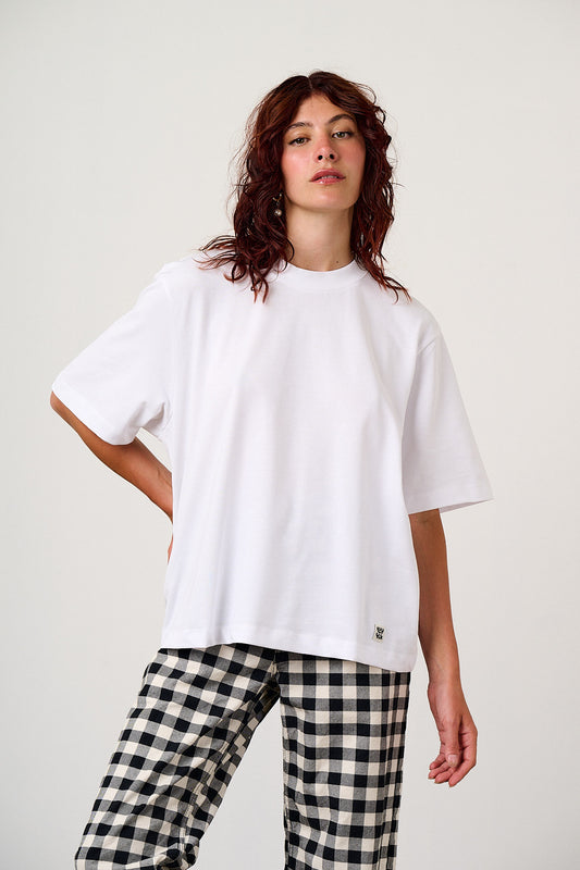 Noa - Boxy T-Shirt Organic Cotton in White