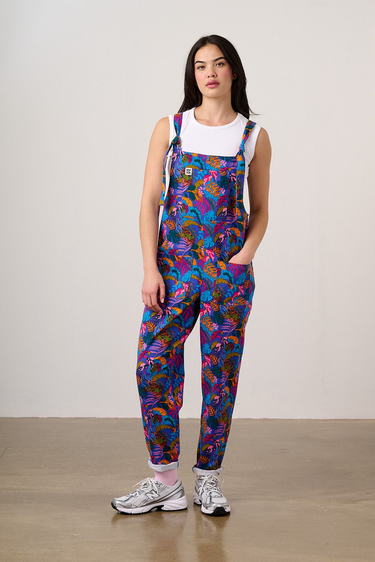 Original - Cotton Dungarees in Wild Expression Print