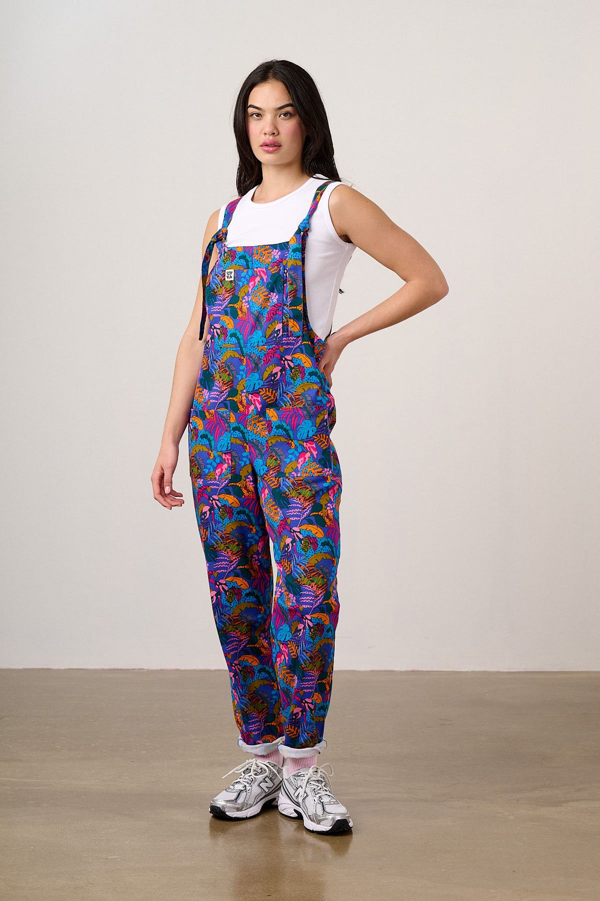 Original - Cotton Dungarees in Wild Expression Print
