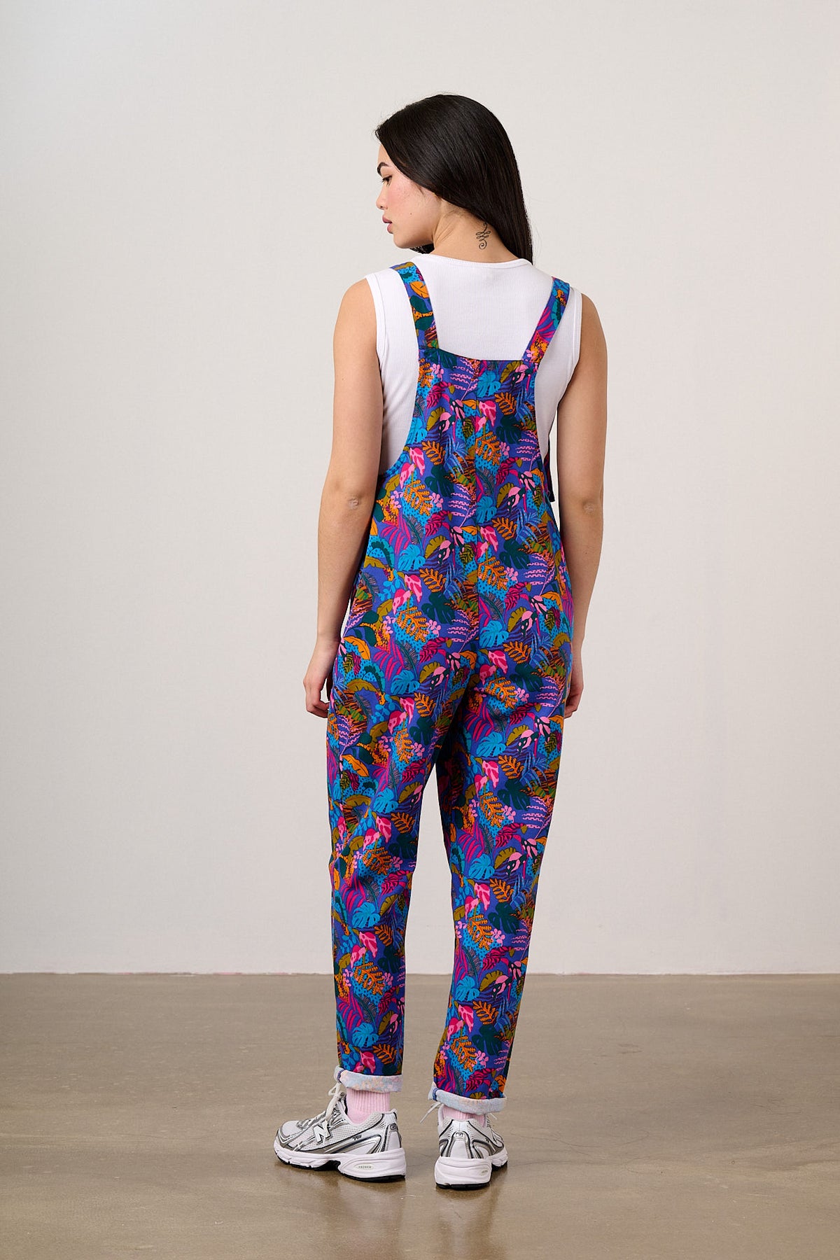 Original - Cotton Dungarees in Wild Expression Print