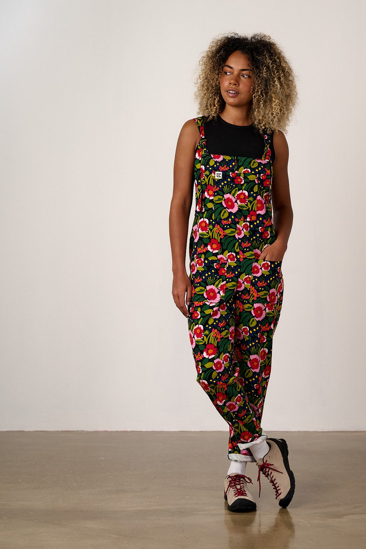 Original - Straight Leg Dungarees Organic Cotton in Black Marie Print