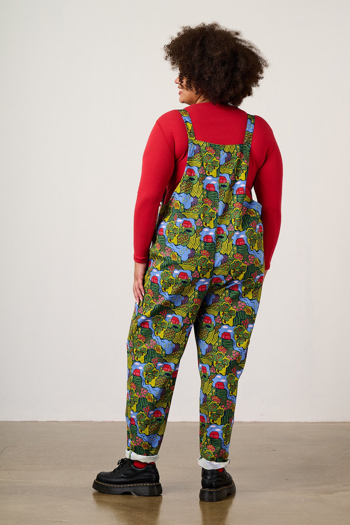 Original - Straight Leg Dungarees Organic Cotton Twill in Farmyard Scene