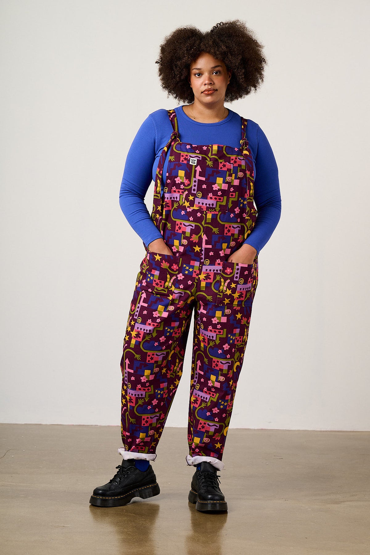 Original - Straight Leg Dungarees Organic Cotton in Pin It Polly & Yak