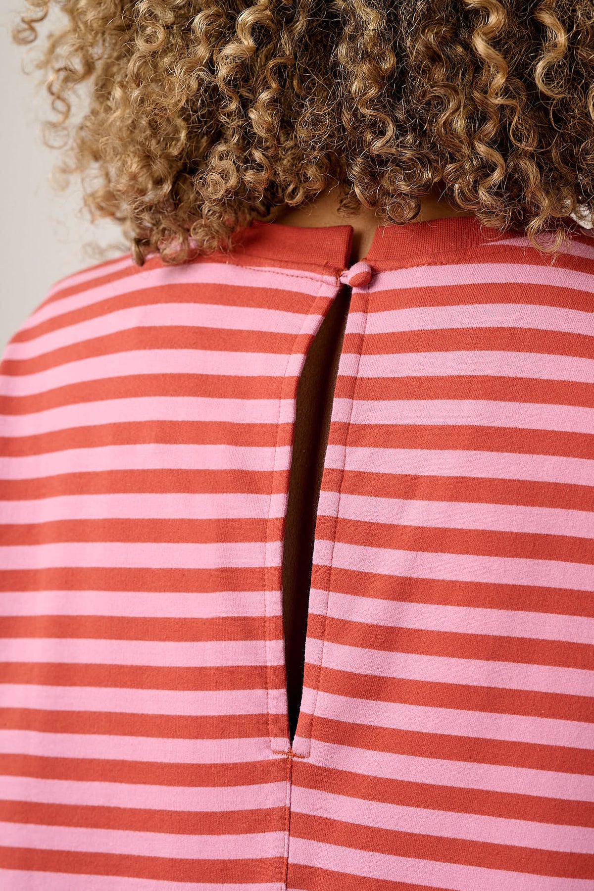 Pedro - Cotton Jersey Playsuit in Pink Stripe