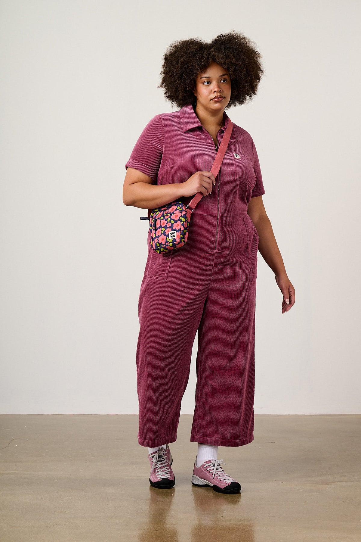 Roxton - Crossbody Bag Organic Cotton in Pink Floral