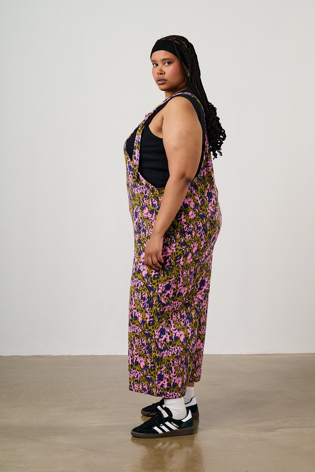 Rudy - Cropped Wide Leg Dungarees Organic Cotton in Animal Wild Expression Print