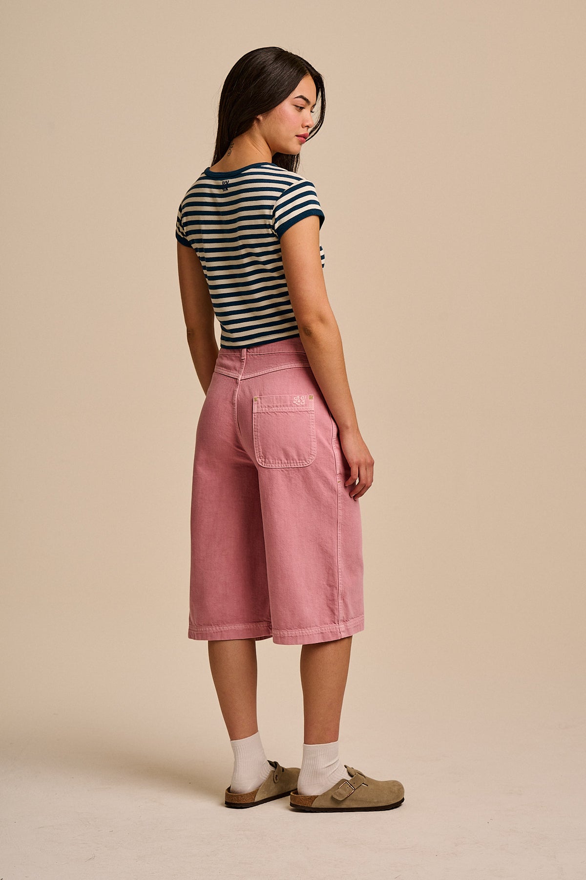 Sol - Long Shorts Organic Cotton Denim in Pink Cashmere Rose