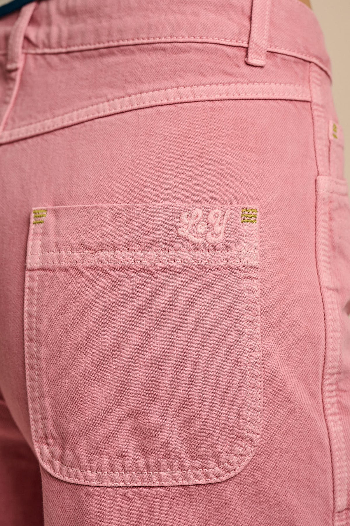 Sol - Long Shorts Organic Cotton Denim in Pink Cashmere Rose