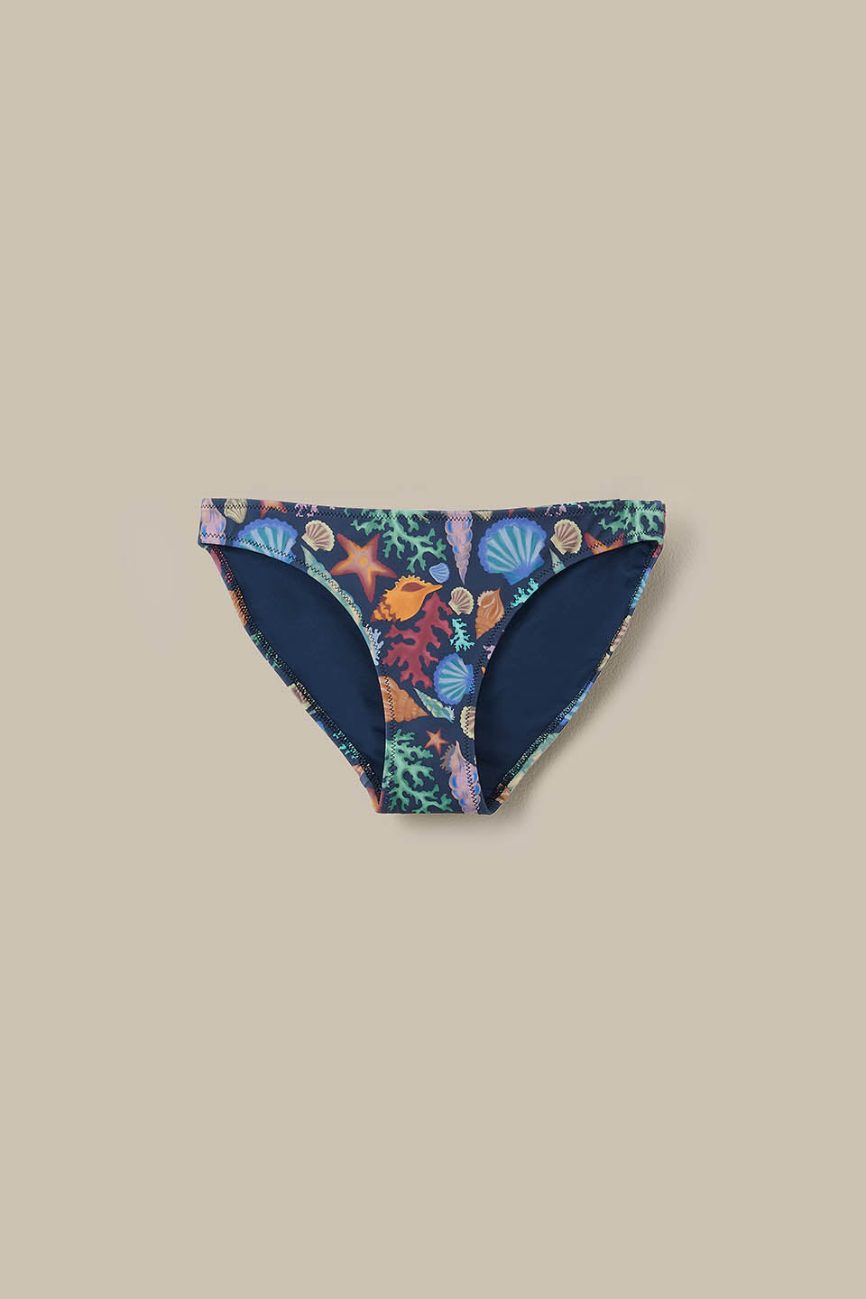Aria - Low Rise Bikini Bottoms Recycled Polyester in Shell Print