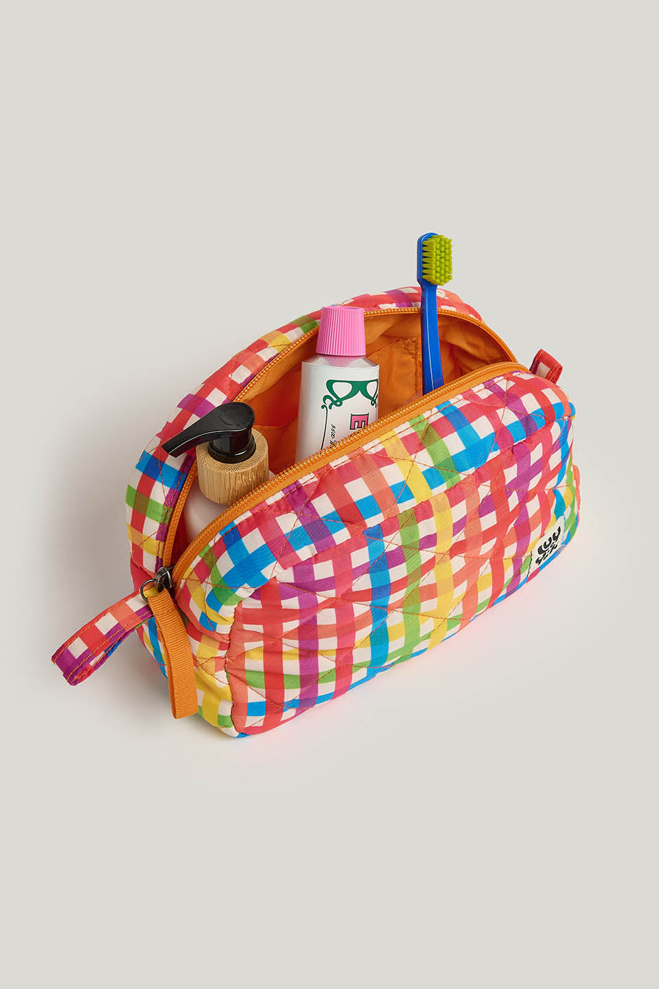 Malina - Washbag - Recycled Polyester in Multi Rainbow