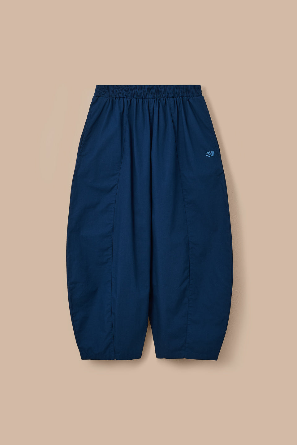 Obregon - Barrel Leg Trousers - Organic Cotton in Navy