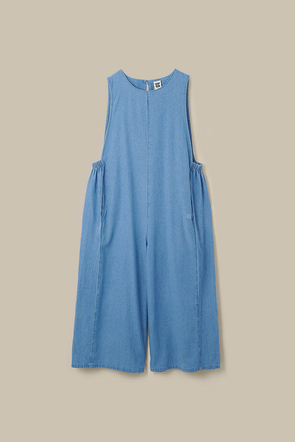 IMPERFECT Tilda - Cotton Wide Leg Jumpsuit in Light Blue