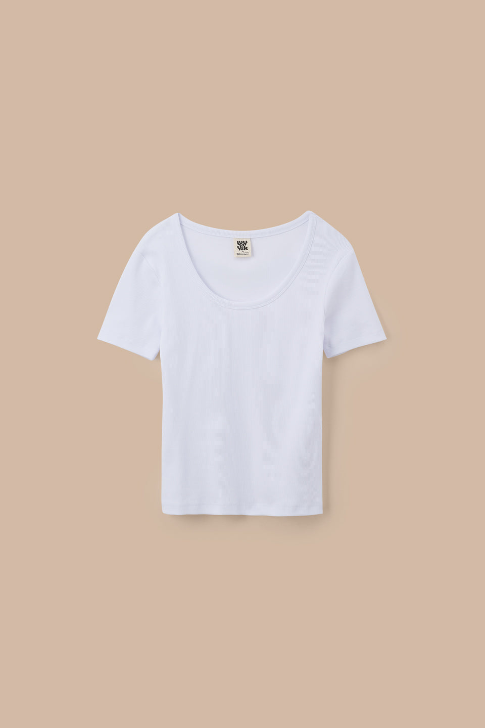 Vita - Scoop Neck T-Shirt Organic Cotton in White