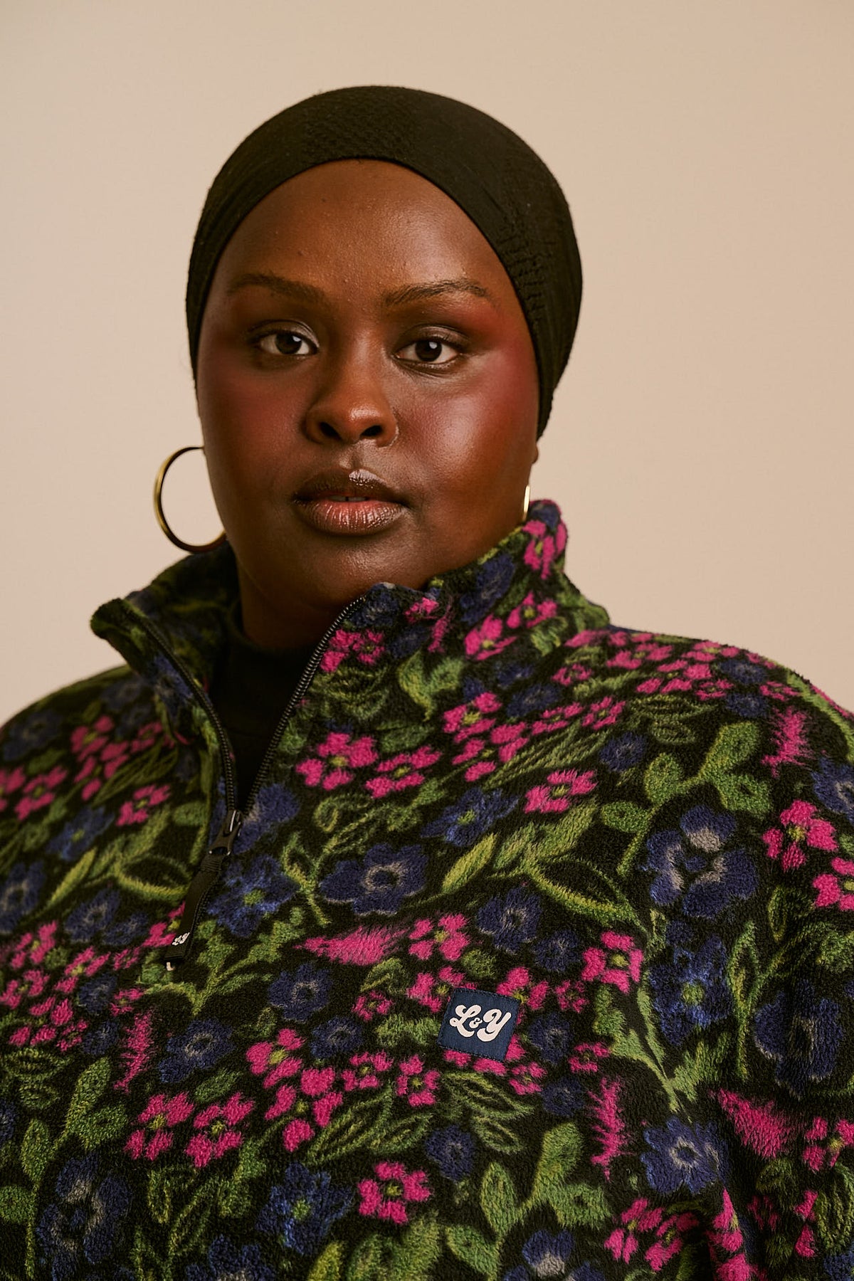 Stevie - Recycled Polyester Fleece in Ditsy Floral